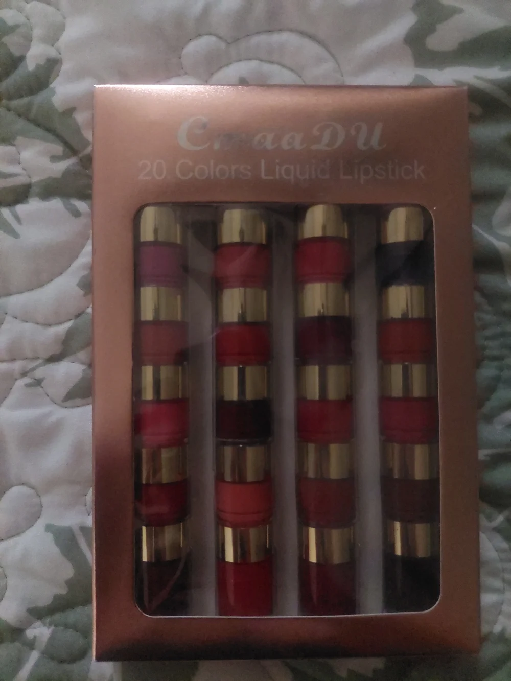 CmaaDU 20-Color Liquid Lipstick Set — Mixed Pink & Red Shades